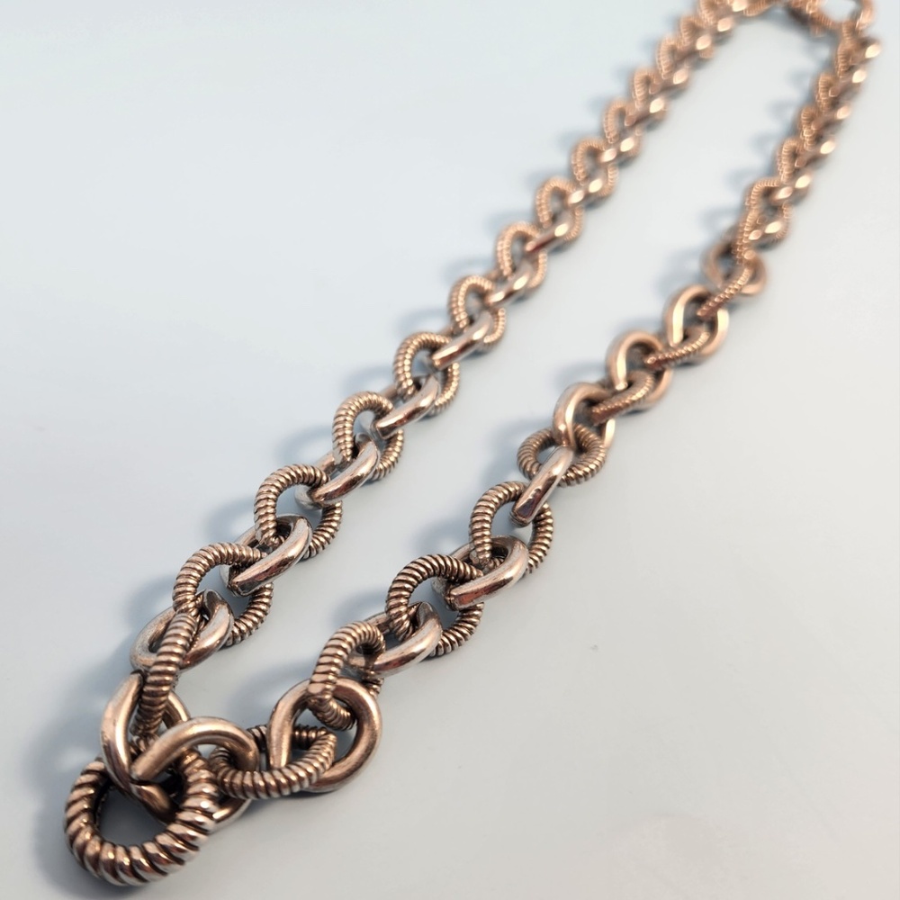 Judith Ripka Designer .925 Sterling Silver Rolo Chain Link 18" Necklace